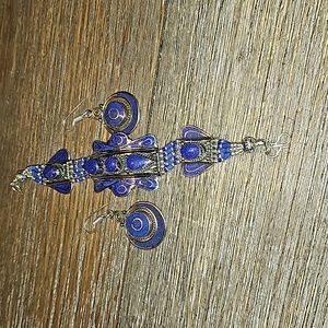 New Tibetan lapis lazuli Bracelet And Earring Set